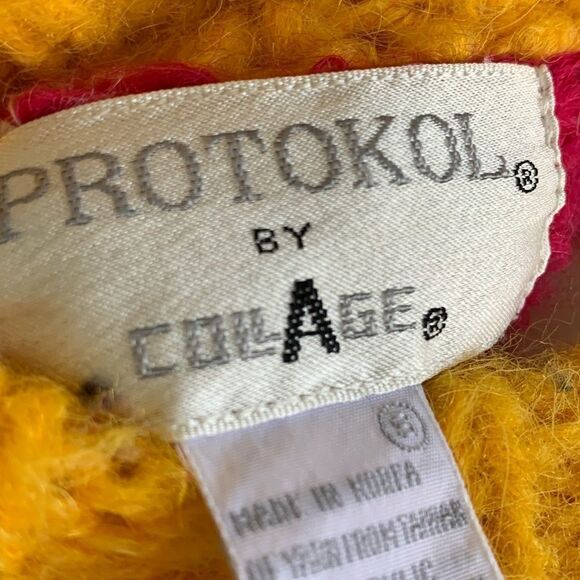 Vintage 80’s/ 90’s funky pop art mohair blend sweater - Picture 5 of 7